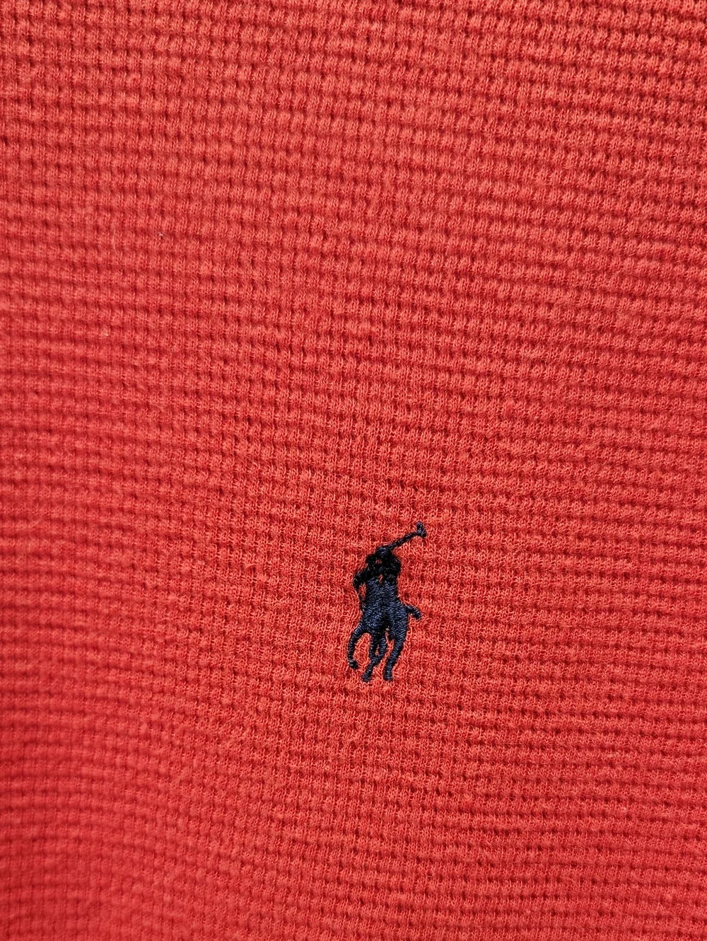 Polo by Ralph Lauren Red V-Neck Sweater with Navy Pony Men's Sz Medium